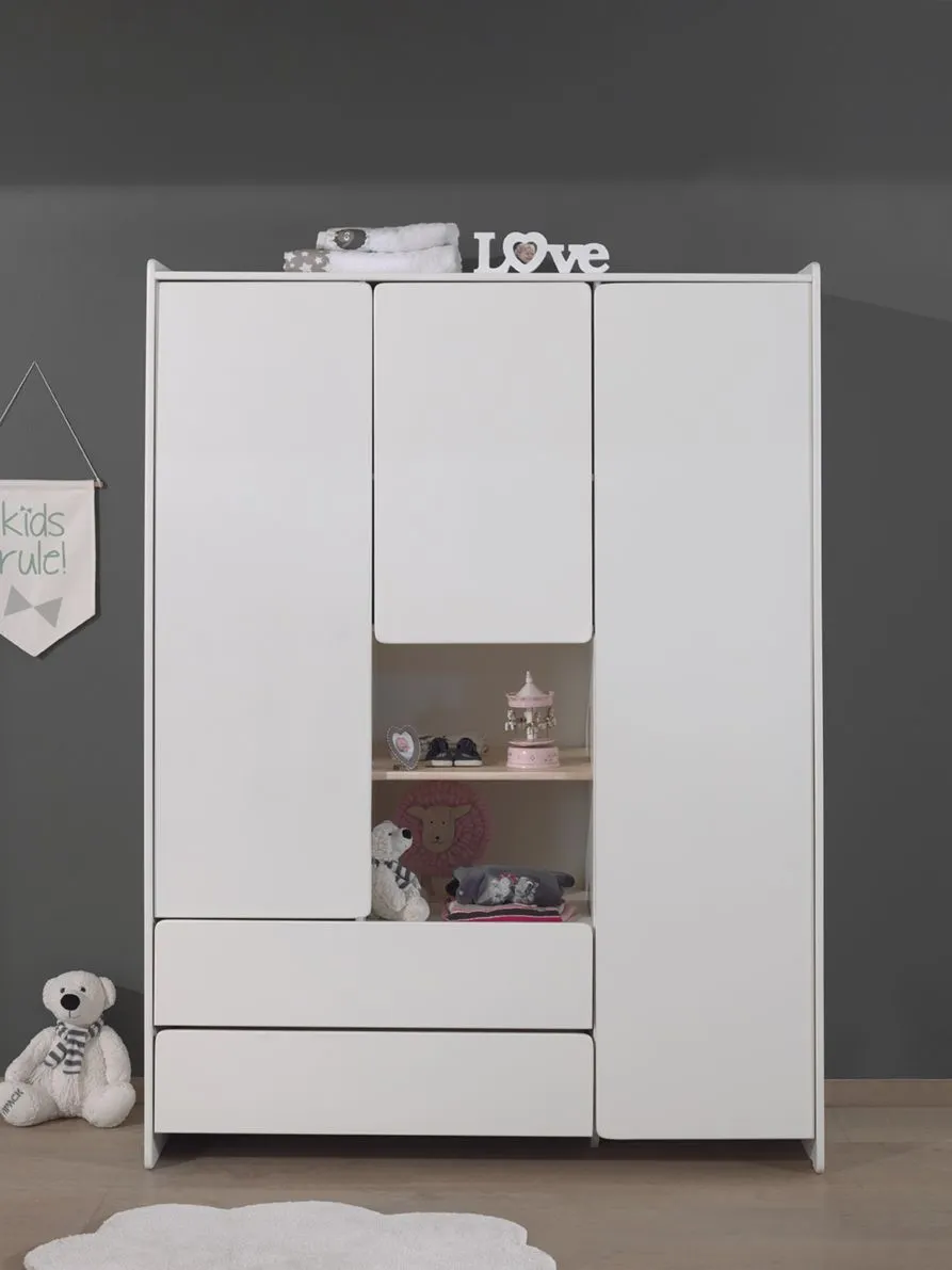Vipack Kiddy 3-Door Wardrobe