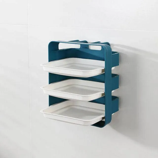 Wall-Mounted Multi Layer Kitchen Food Cooking Organizer