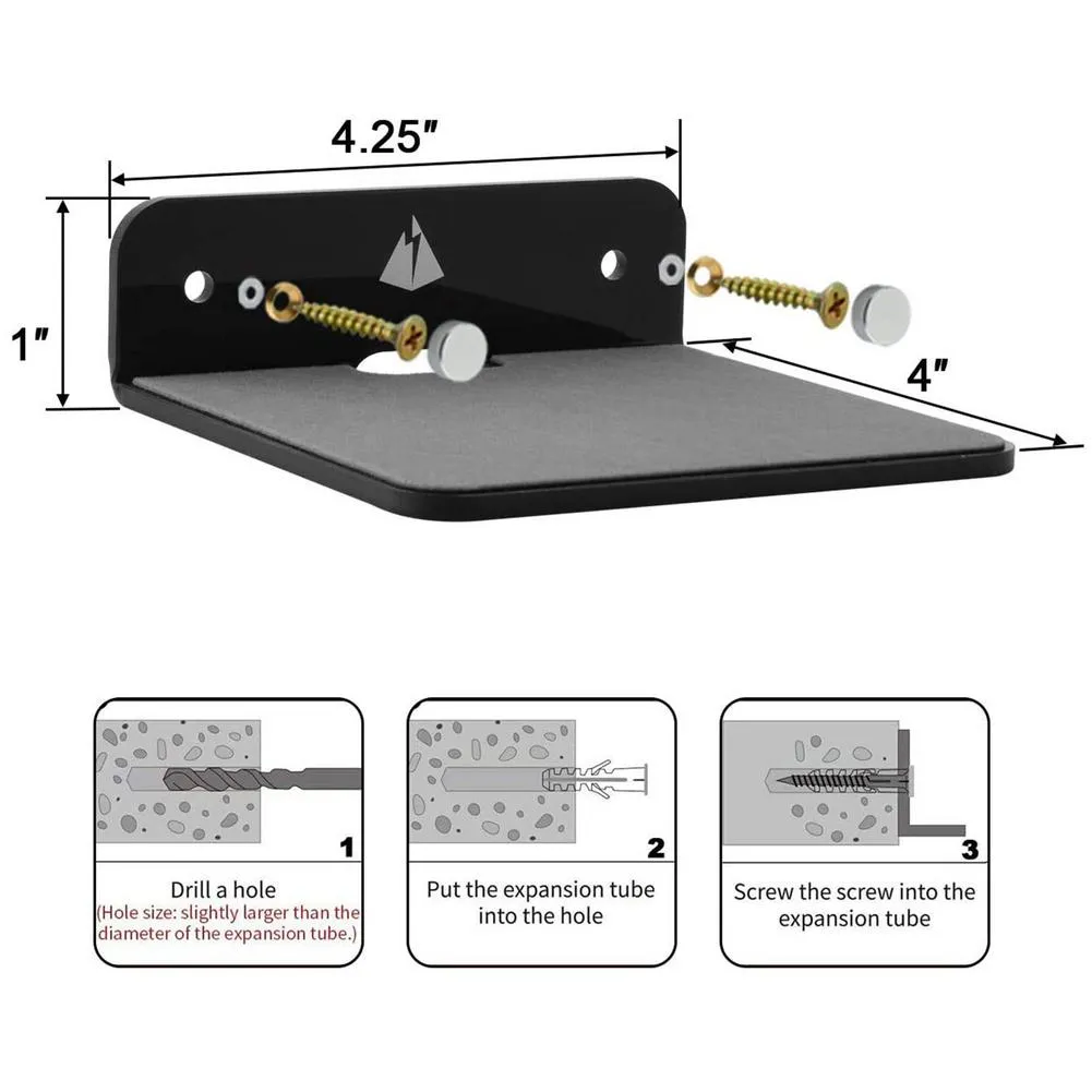 Wall Shelf Speaker Stand, Acrylic Wall Mount Display
