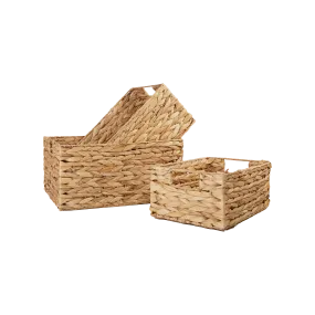 Water Hyacinth Rectangular Storage Basket