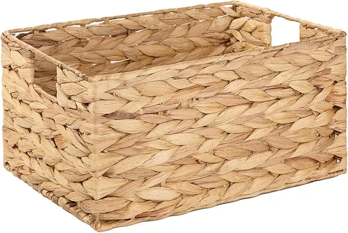 Water Hyacinth Rectangular Storage Basket
