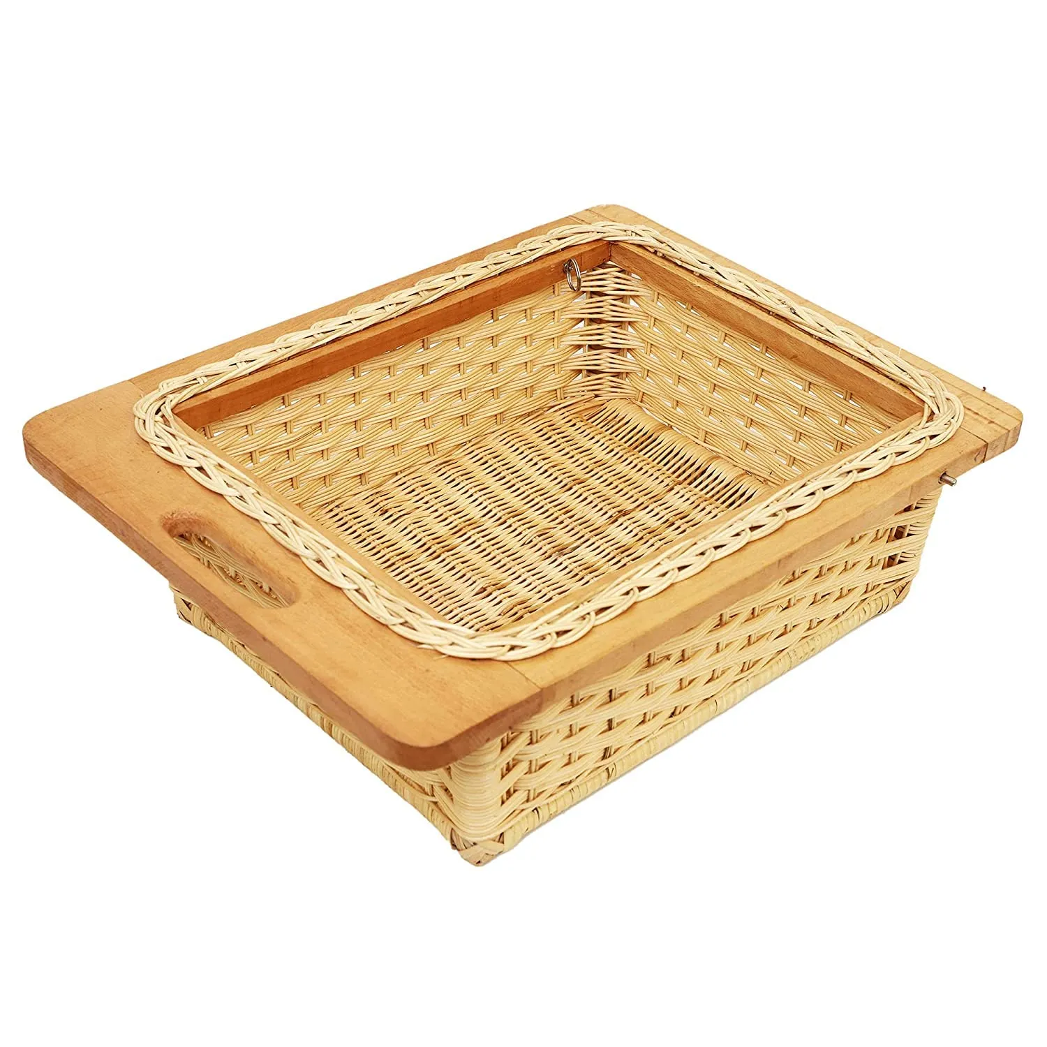 Wicker Basket for Modular Kitchen | Cane Basket 18 x 18 x 8 - Selvi
