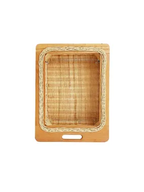 Wicker Basket for Modular Kitchen | Cane Basket 18 x 18 x 8 - Selvi