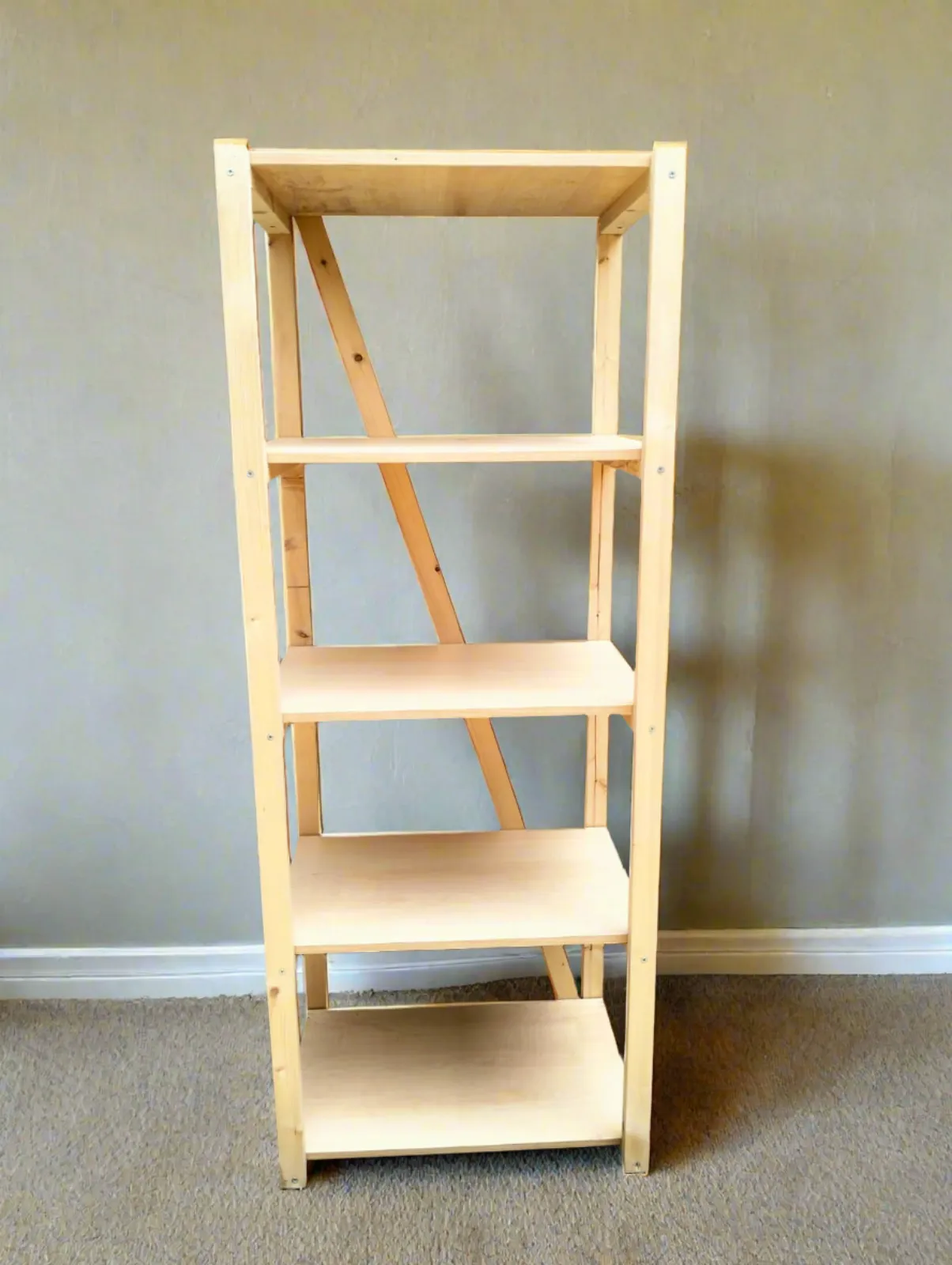 Wooden Kitchen Shelf Floor Standing Multi-Layer Foldable Kitchen Rack Organizer