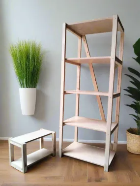 Wooden Kitchen Shelf Floor Standing Multi-Layer Foldable Kitchen Rack Organizer